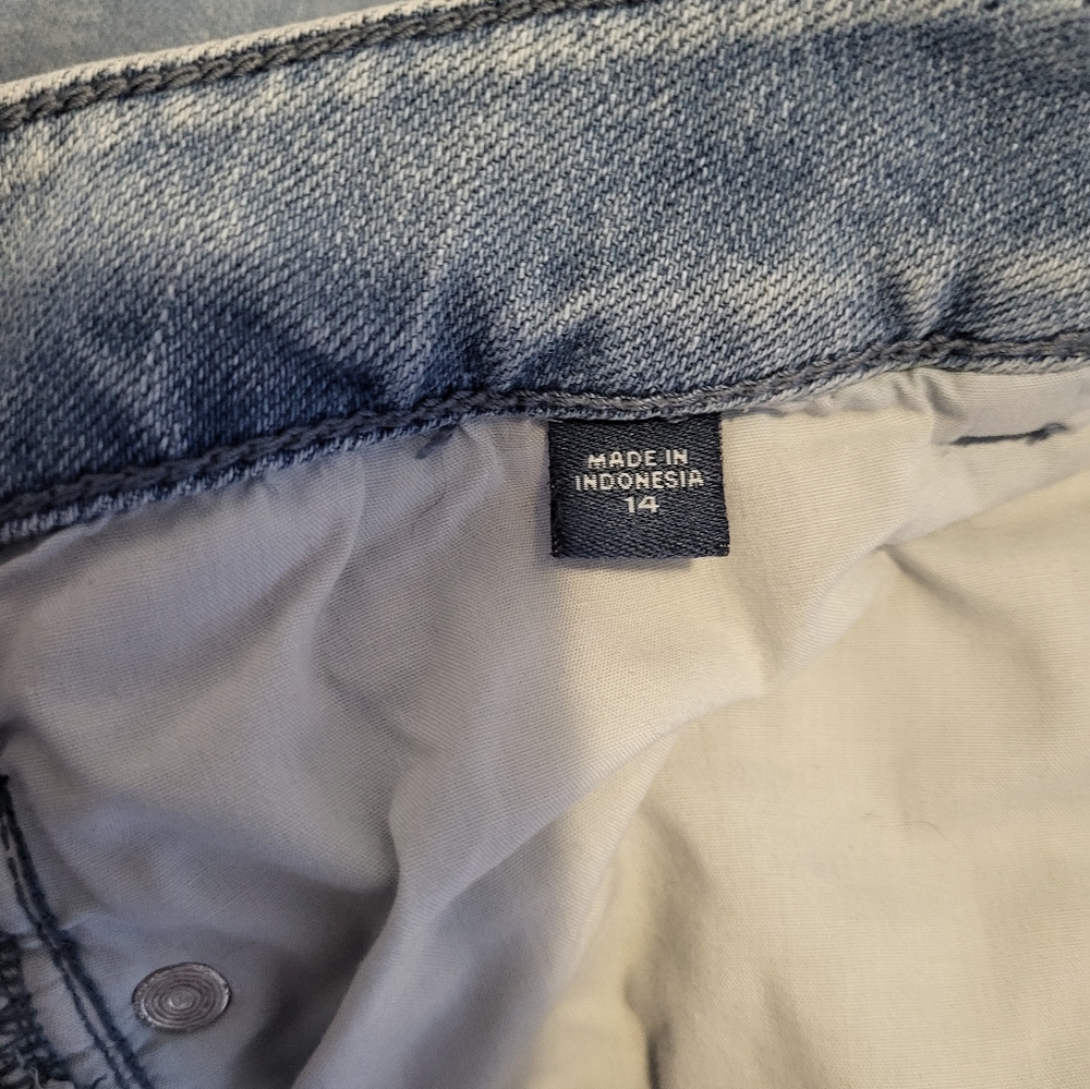 J Jill Denim Stretch Bermuda Cuffed Blue Jean Shorts‎ Womens 14 - Picture 4 of 4